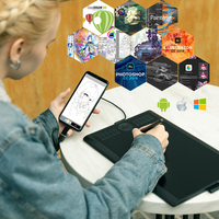 GAOMON M10K PRO 10x6.25 cali Art cyfrowy Tablet graficzny do rysowania obsługuje funkcję Tilt & Radial z 10 klawiszami skrótu 5